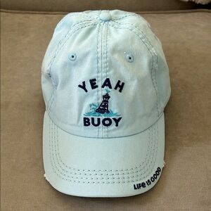 Life Is Good Light Blue 'Yeah Buoy' Nautical Cap